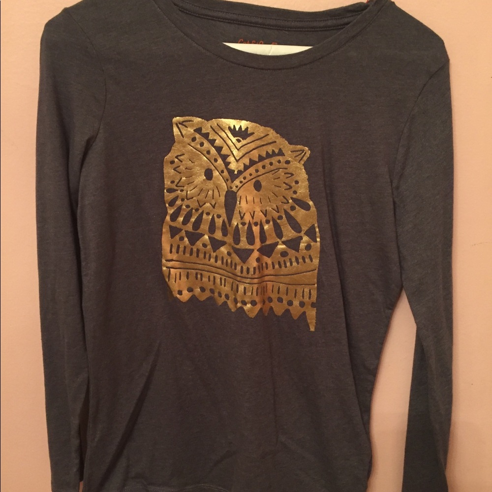 Cat & Jack long sleeve owl top
